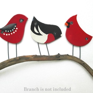 Songbirds Wall Decor, Ceramic Garden Decor, Birds Wall Art, Outdoor Wall Art, Ceramic Perching Birds