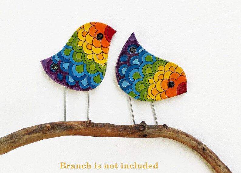 Wall Art Bird Bird Garden Decor Wall Hanging Bird Bird Wall Etsy