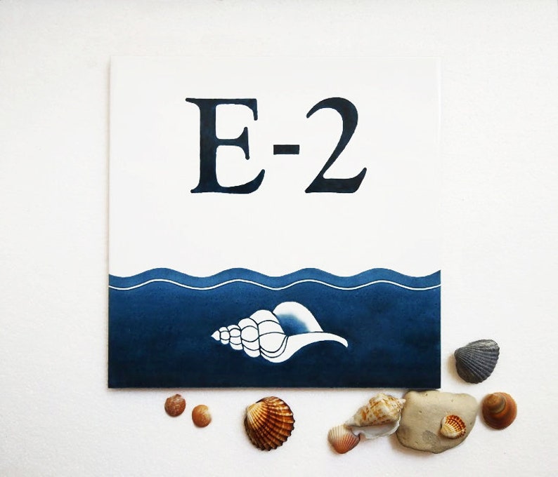 House numbers plaque Custom beach house numbers with seahorse Address numbers Beach house sign