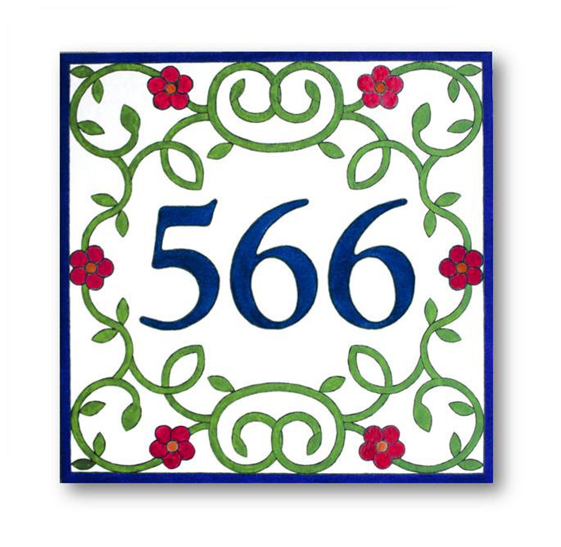 Address Plaque Address Numbers Sign Painted Ceramic Tiles Etsy Israel