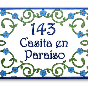 Benutzerdefiniertes Hausnamenschild, Hausadressenschild, Keramiknamensschild, personalisiertes Hausschild, Hausnamen- und Adressschild