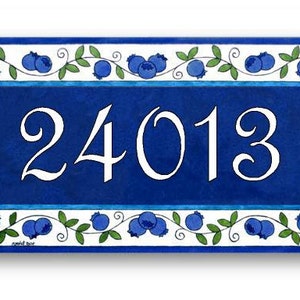 Address Numbers, Ceramic Sign, Address Plaque, Custom House Numbers Tile