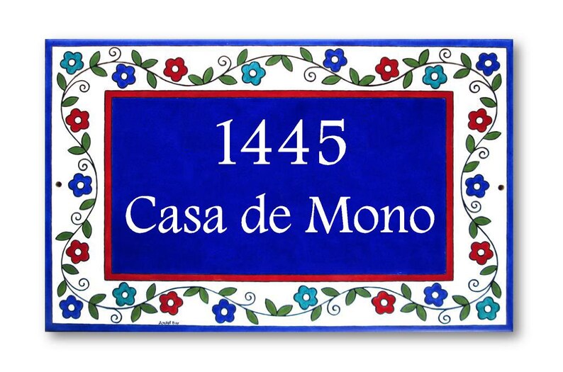 Custom Address Sign Ceramic House Numbers Personalized House Etsy