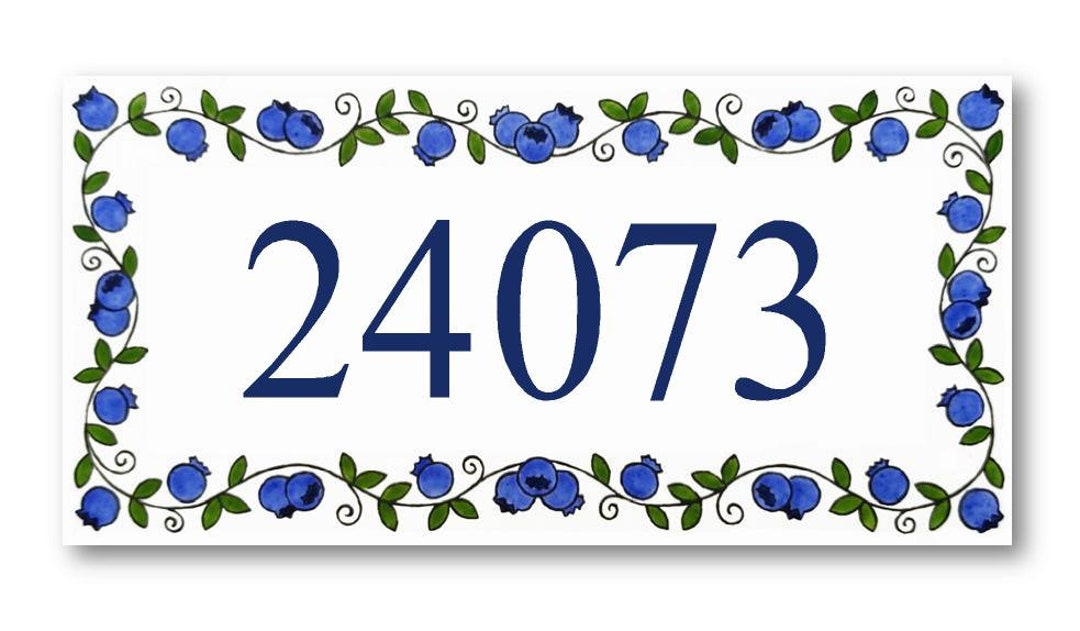 House Numbers Ceramic Tile House Number Plaque With Etsy