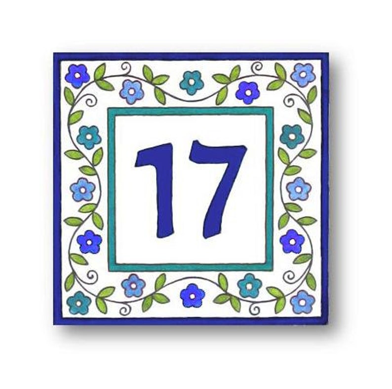 Personalisierte Keramikhausnummern, Hausnummernplakette, individuelle Hausnummer, Keramikadressenplakette Bild 7