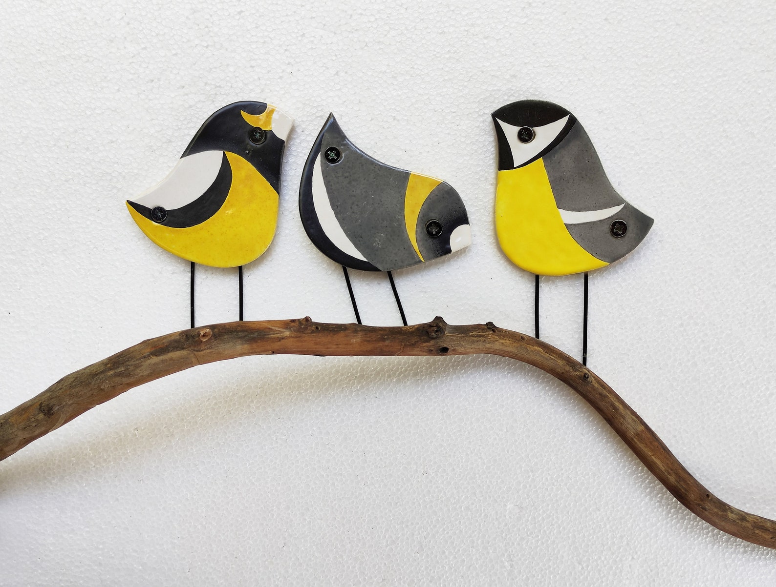 Birds Wall Decor Ceramic Garden Decor Wall Art Outdoor Wall Etsy