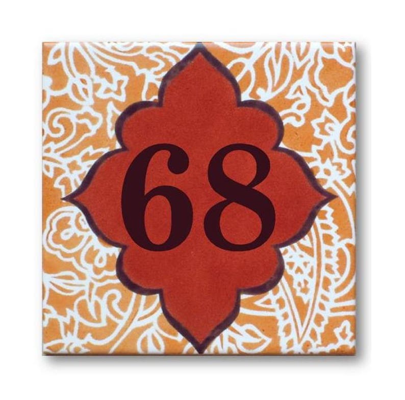 House Numbers Tile Address Plaque House Number Sign Ceramic Etsy