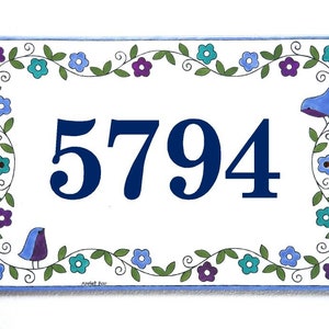 House Numbers Sign, Custom Address Tile, Ceramic House Number, Housewarming Gift, Address Sign
