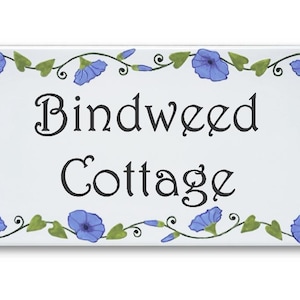 Benutzerdefiniertes Hausnamenschild, Cottage-Namensplakette, Keramikhausplakette, personalisierte Adresstafel