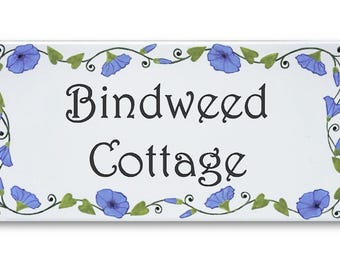 Custom house name sign, Cottage name plaques, Ceramic house plaque, Personalized address tile