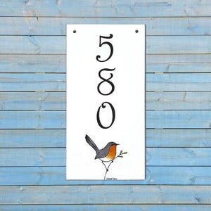 Outdoor Vertical House Numbers Plaque, Address Sign, Custom Vertical Sign, Vertical Number Plaque
