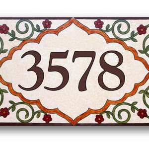 Custom Ceramic Address Sign, Personalized House Plaque, Custom House Numbers Tile, Address Numbers