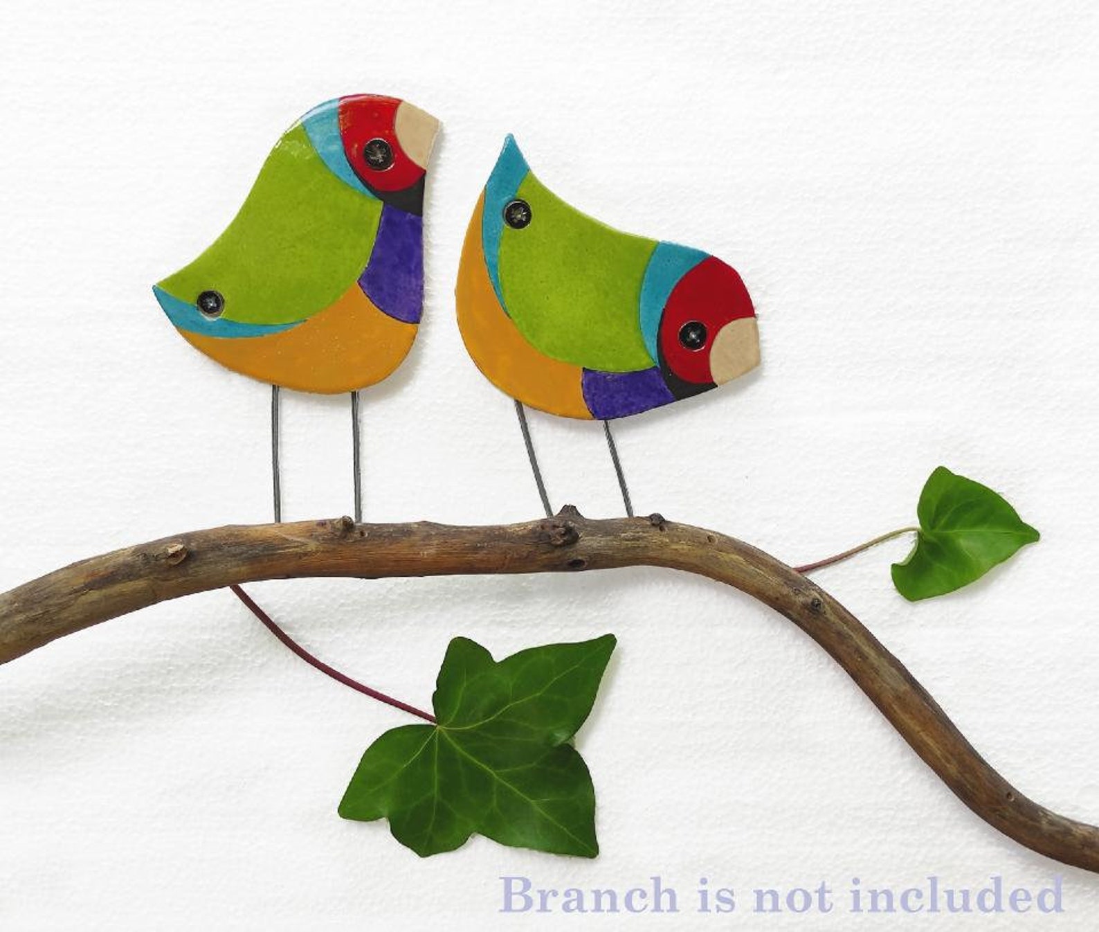 Birds Wall Decor Ceramic Garden Decor Wall Art Outdoor Wall Etsy