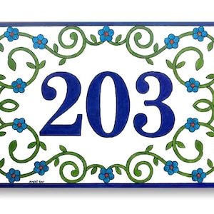 Personalisierte Keramikhausnummern, Hausnummernplakette, individuelle Hausnummer, Keramikadressenplakette Bild 8