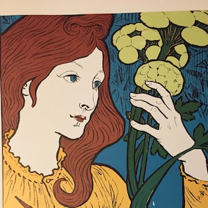 SALE! Art Nouveau Poster for an Exhibition at Salon des Cent -- Eugene Grasset -- Vintage Serigraph Print