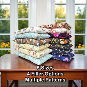 Mushroom Patterns - Microwaveable Heating Pad: Cherry Pits, Rice, Walnut or Flax Seed