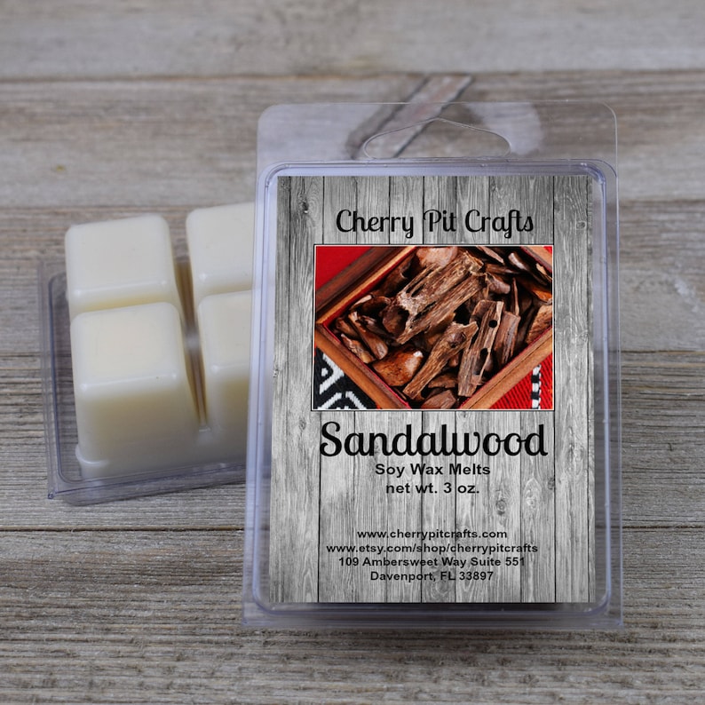 Sandalwood Soy Wax Melts Handmade Soy Wax Melts image 1