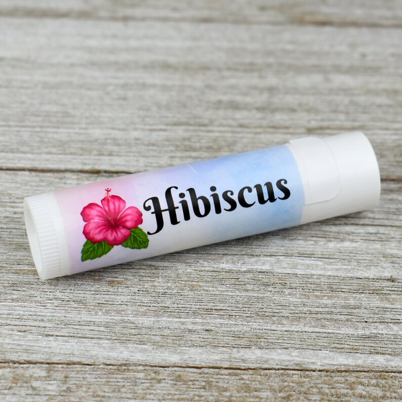 Hibiscus Flavored Lip Balm Handmade All Natural Lip Balm Etsy
