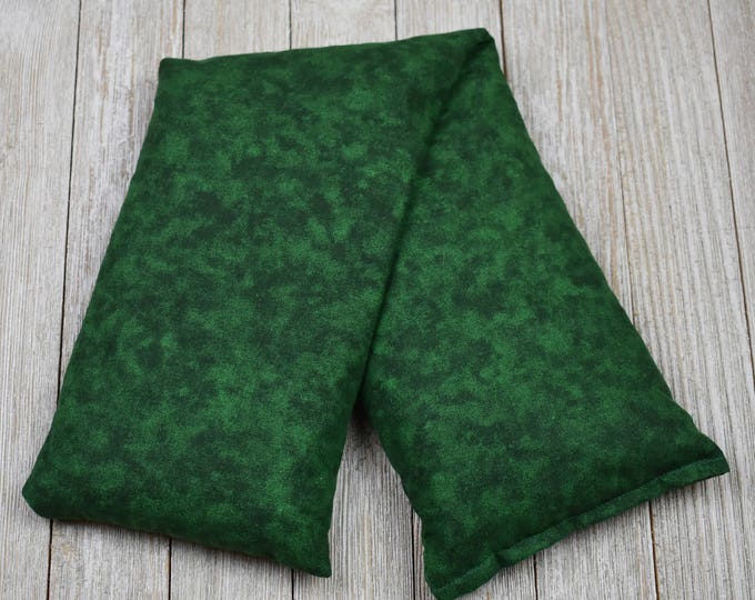 Cherry Pit Heating Pad Hunter Green Marbled Microwaveable Cherry Pit