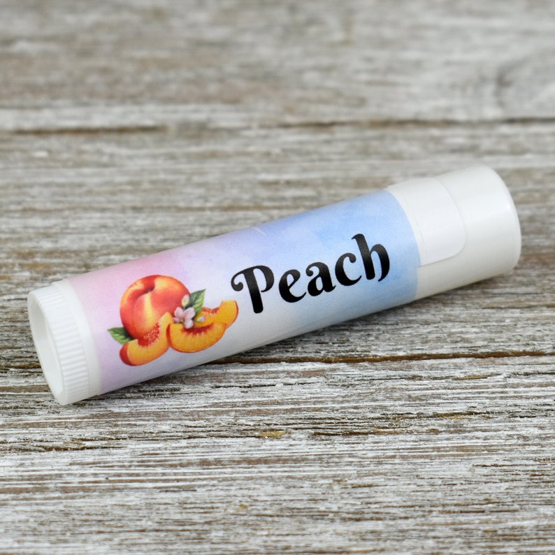 Peach Flavored Lip Balm Handmade All Natural Lip Balm Etsy