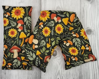 Cherry Pit Heating Pad - Mushrooms & Sunflowers