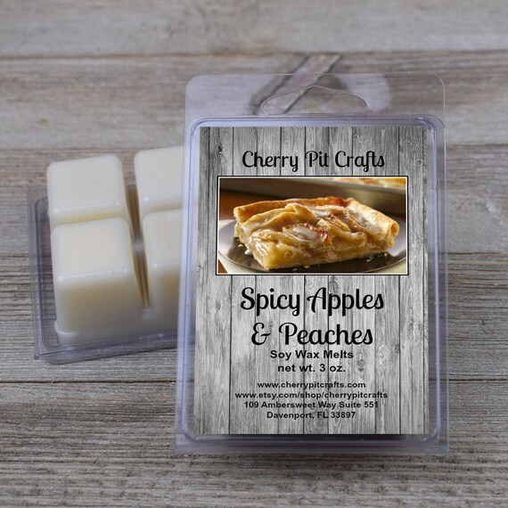 Spicy Apples Peaches Soy Wax Melts Handmade Soy Wax Melts Etsy