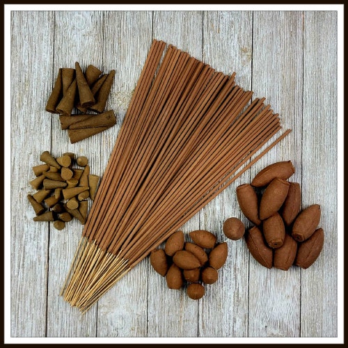 Sandalwood Hand Crafted, Scented Incense Made in the USA (Cones, Backflow and Sticks)