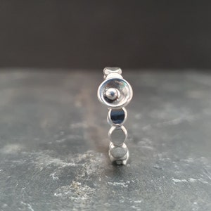 FAIRY silver ring, stacking ring, sterling silver, size US 5 3/4