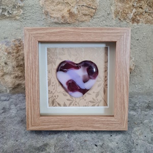 Einzigartiges geschmolzenes Glas Herz Home Decor. Valentinstag, Jahrestag, Liebesgeschenk. Kostenloser Versand.
