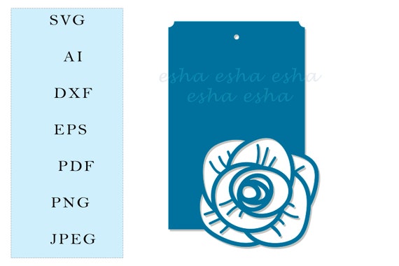 Download Card With Template Roses Digital Flower Tag Svg Floral Etsy 3D SVG Files Ideas | SVG, Paper Crafts, SVG File