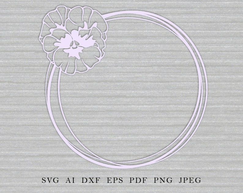 Download Template Floral Clipart Spring Wreath With Flower Violet Or Pansies Cut File Svg Dxf Png File Round Frame Clip Art Art Collectibles Efp Osteology Org