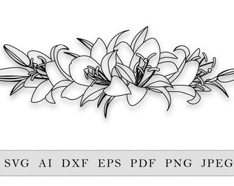 Lily Vector  Etsy