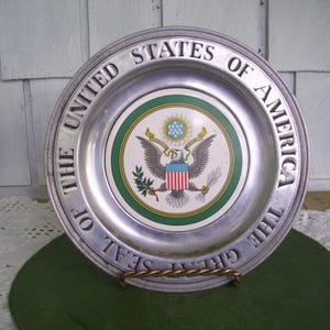 The Great Seal of the United States of America Pewter Plate - Etsy