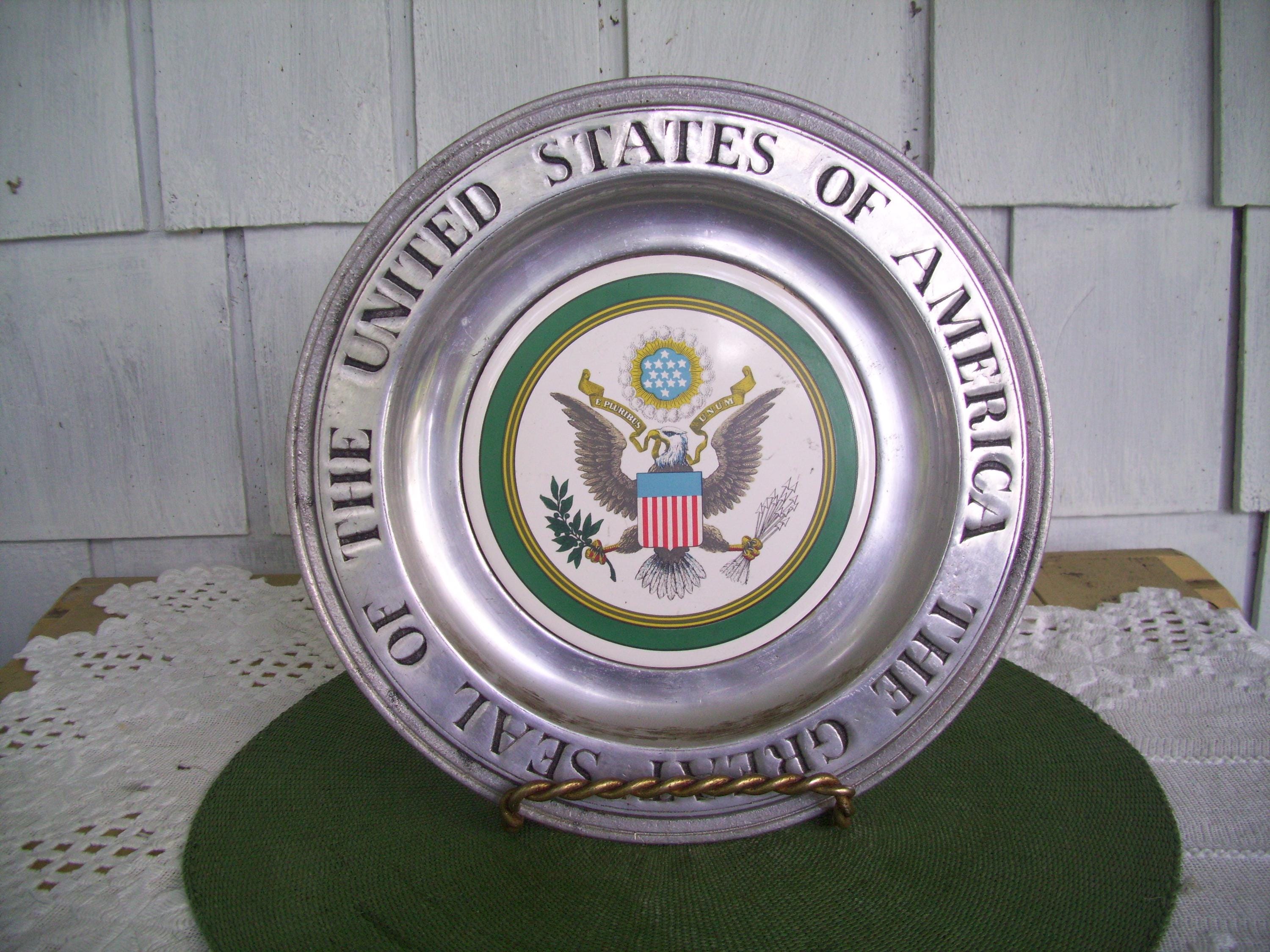 The Great Seal of the United States of America Pewter Plate - Etsy