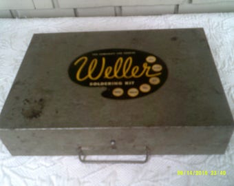 Vintage Weller 8250A Solder Gun in Original Metal Case, 250 Watts/ 120 Volts, Vtg Soldering Gun