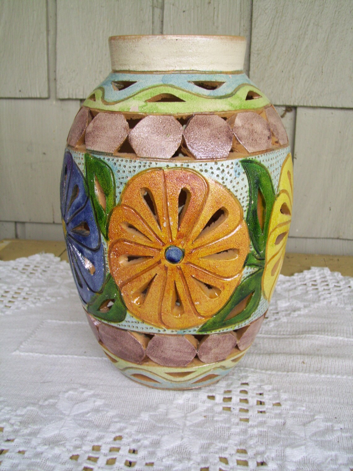 Vintage Mexican Terra Cotta Art Pottery Southwestern Pottery Etsy
