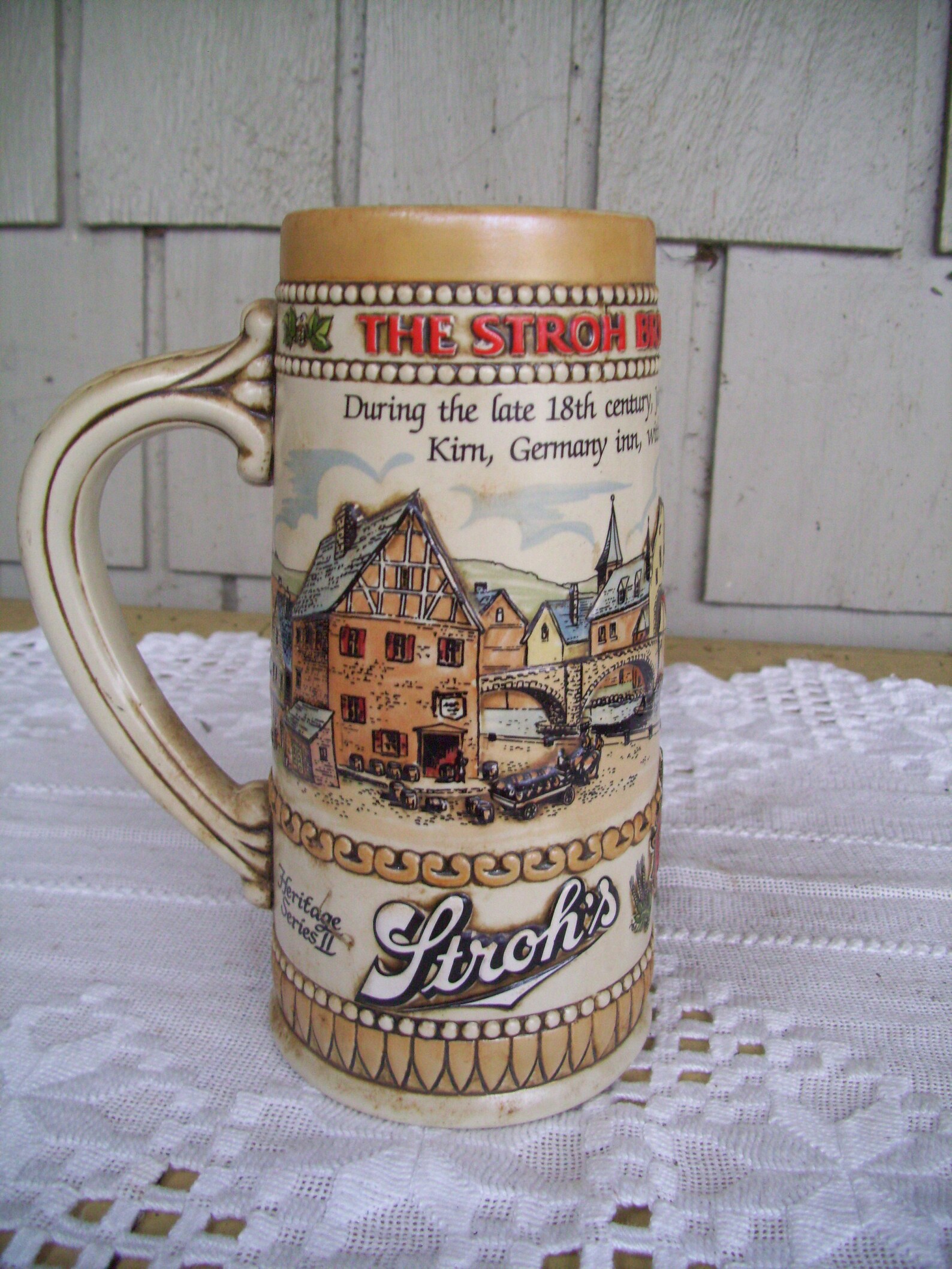 Vintage Stroh's Beer Stein Heritage Series 11 Collectible Etsy
