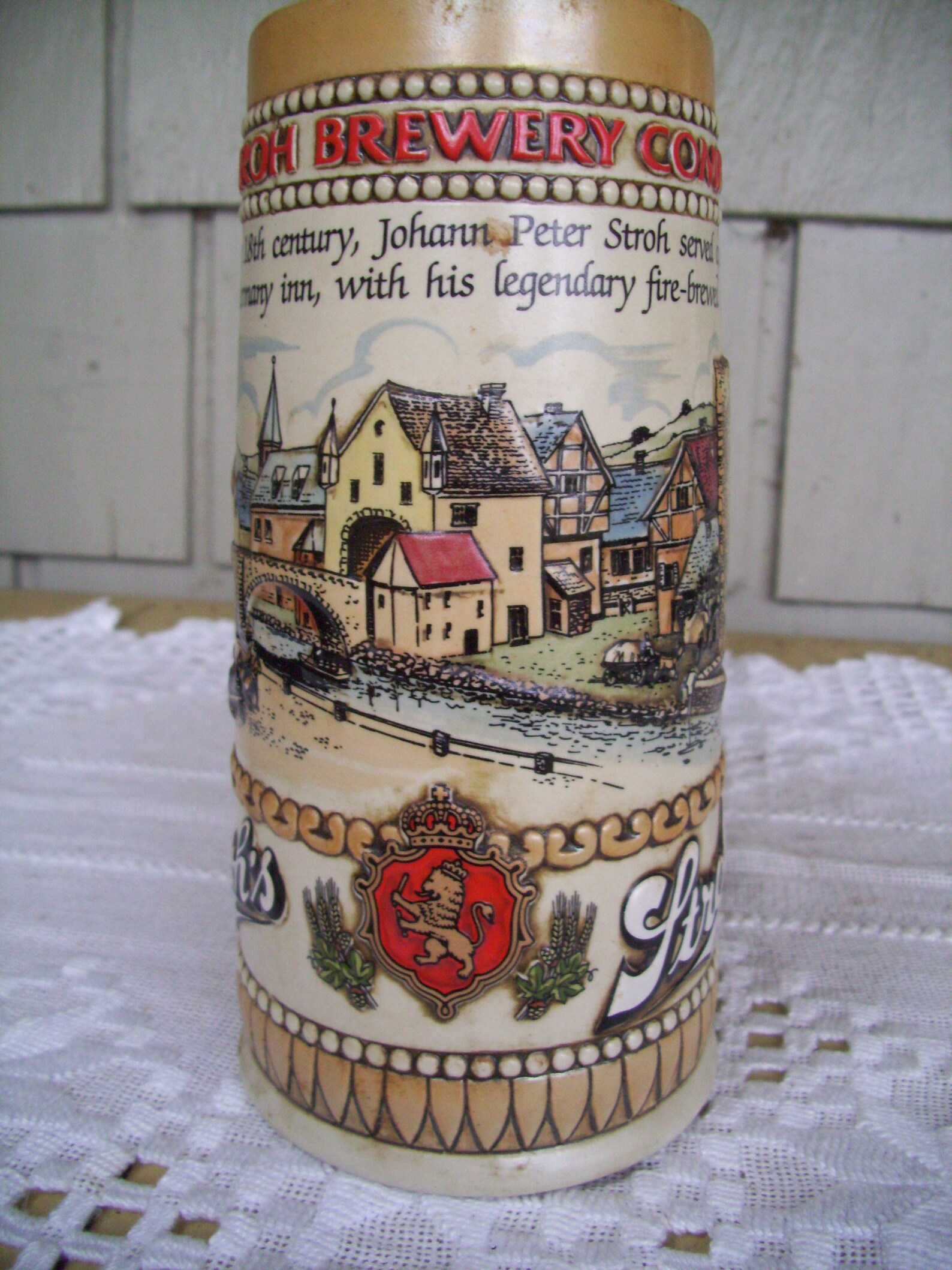 Vintage Stroh's Beer Stein Heritage Series 11 Collectible Etsy