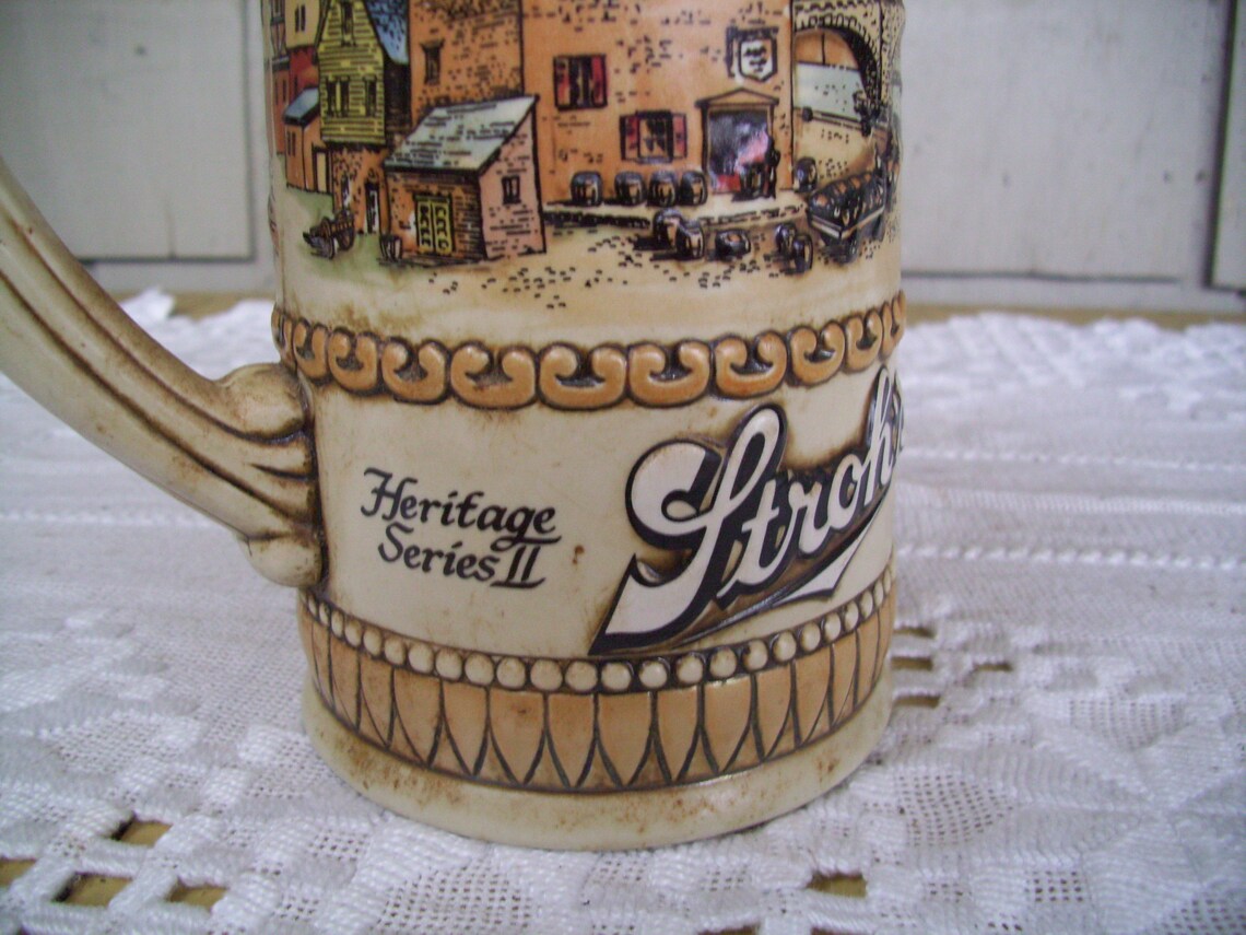 Vintage Stroh's Beer Stein Heritage Series 11 Collectible Etsy