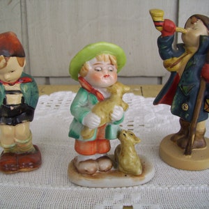 Three Vintage Hummel Style Japan Figurines, Hummel Reproduction Figurines