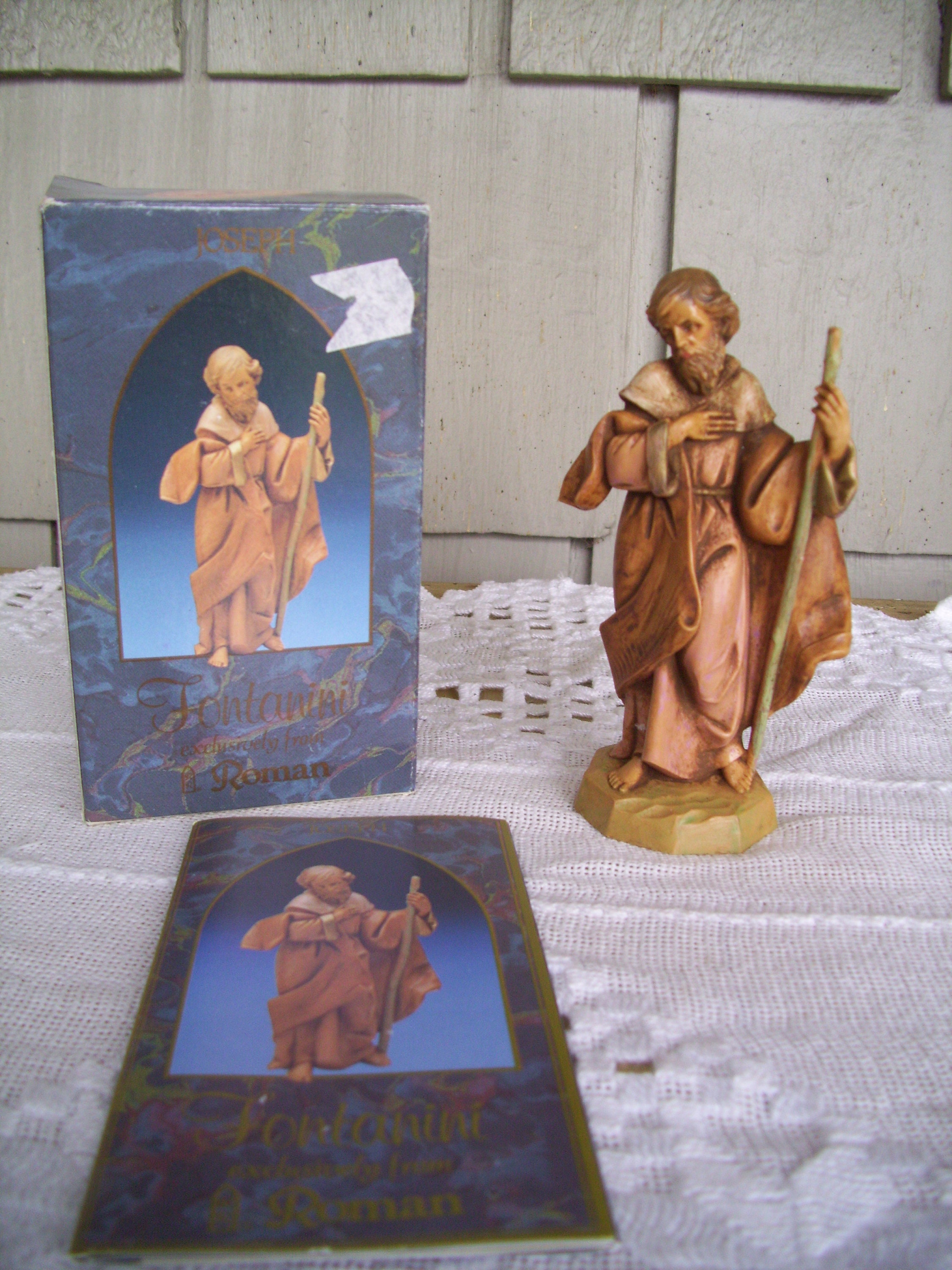 Fontanini by Roman Inc., Joseph, 7.5" Collection, Nativity Figure and  Accessories, Hand Sculpted and Painted (4x3x7) オブジェ、置き物