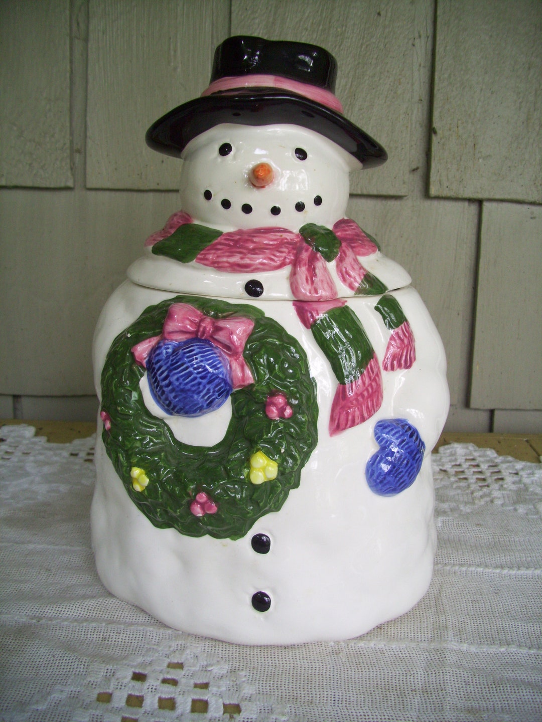 Vintage Snowman Cookie Jar