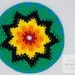 8.5" Cotton Pocket Flying Disk in Rainbow Colors w/Black; Crochet Frisbee; Crochet Toy; Inside Outside Crochet Toy; Soft Frisbee; Toy