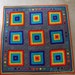READY To SHIP "Rainbow Blanket of Happiness" Crochet Granny Square Afghan/Large Throw Blanket