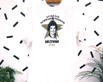 Vintage anni '90 Aurelia Schwarzenegger camicia taglia L