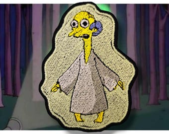 MR BURNS I Bring You Love Iron on Patch Fluorescent