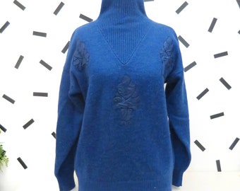 Vintage 80's Blue Sweater Size M
