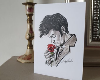 Small Greetings card (A6 - 148mm x 105mm) - 'Ten & Rose'