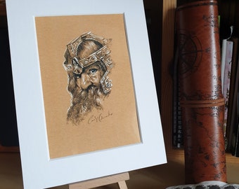 GIMLI - 6 x 8 inch Mounted Print