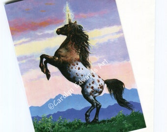 Small Greetings card (6x4 inches) - 'Appaloosa Unicorn'